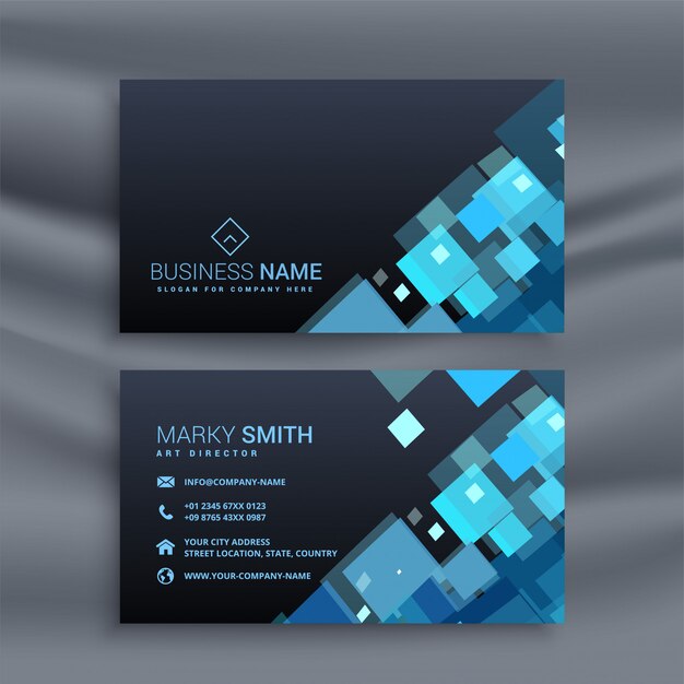 Free vector flat geometric business card