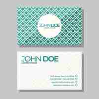 Free vector flat geometric double-sided horizontal business card template