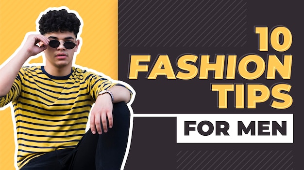 Flat geometric fashion youtube thumbnail