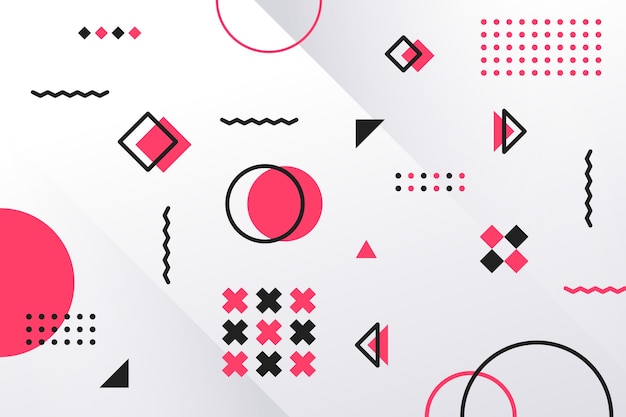 Free vector flat geometric models background