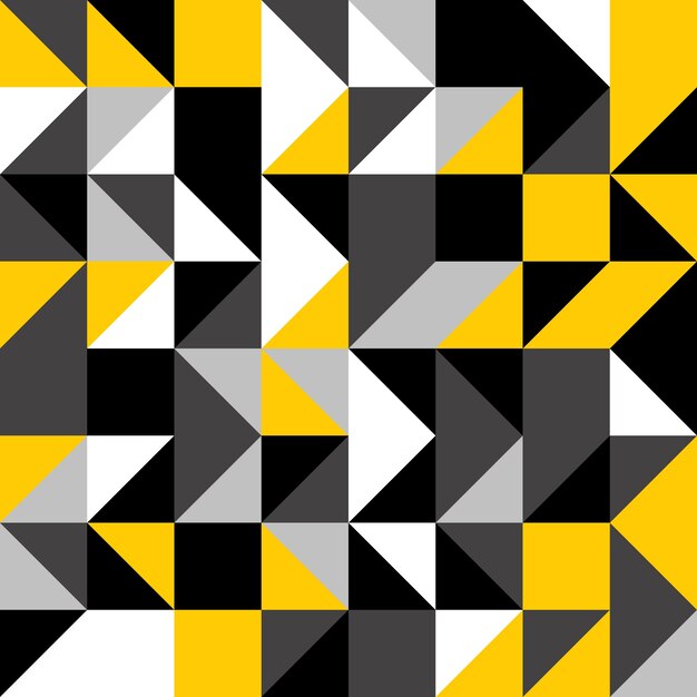 Flat geometric mosaic pattern design