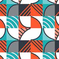 Free vector flat geometric mosaic pattern design