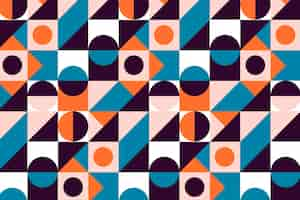 Free vector flat geometric mosaic pattern design