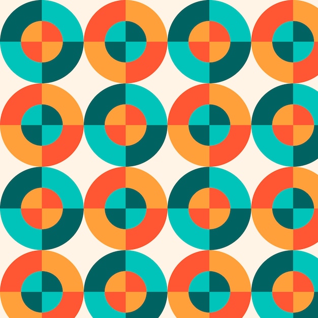 Flat geometric mosaic pattern design