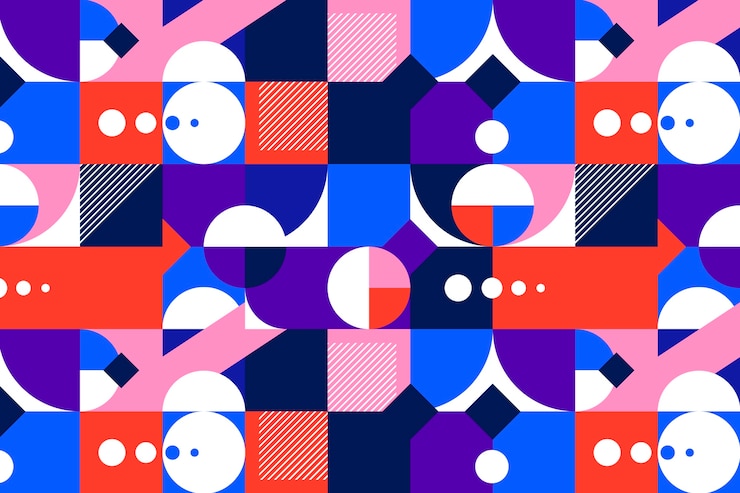 Free Vector flat geometric mosaic pattern design