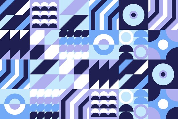 Free Vector flat geometric mosaic pattern design