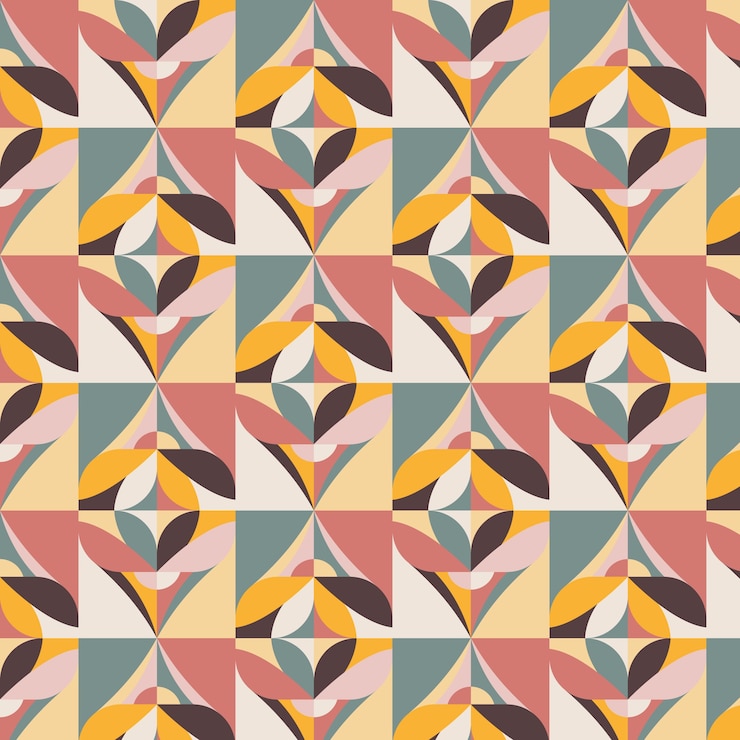 Free Vector flat geometric mosaic pattern design