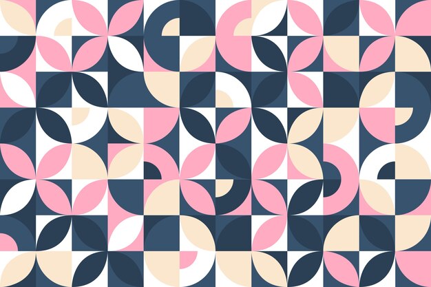 Flat geometric mosaic pattern design