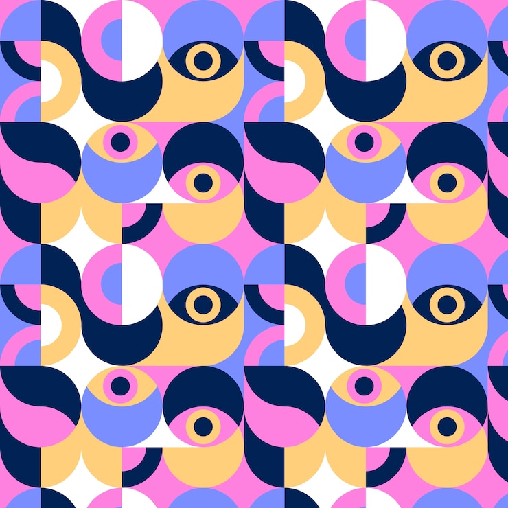 Free Vector flat geometric mosaic pattern design