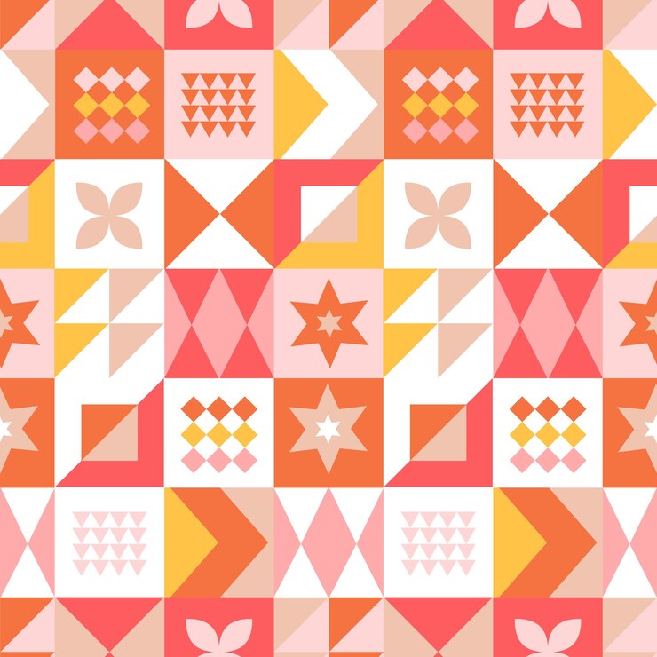 Free Vector flat geometric mosaic pattern design