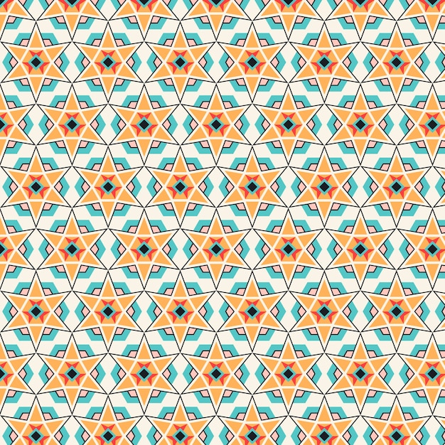 Free vector flat geometric mosaic pattern design