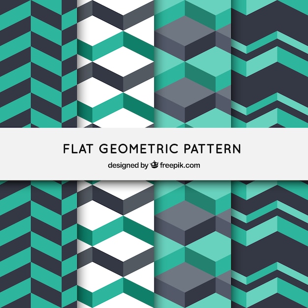 Flat geometric pattern background