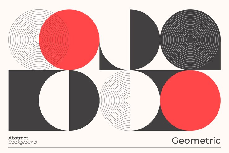 Free Vector flat geometric poster
