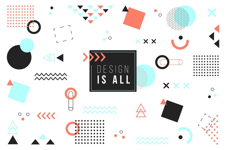 Free Vector flat geometric shapes background