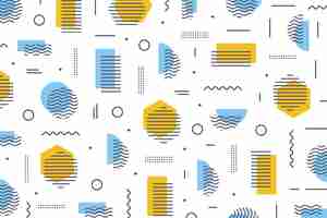 Free vector flat geometric shapes background