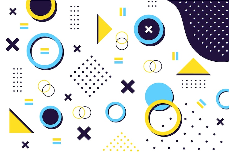 Free Vector flat geometric shapes background