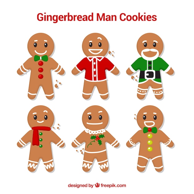 Flat gingerbread men