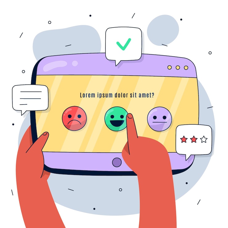 Free Vector flat giving feedback template