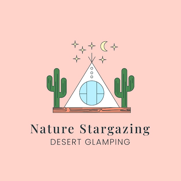 Flat glamping logo