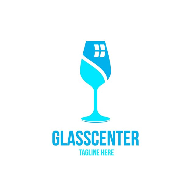 Flat glass logo template