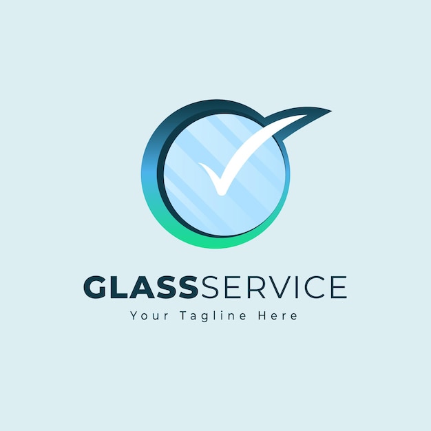 Free vector flat glass logo template