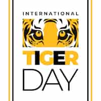 Free vector flat global tiger day illustration