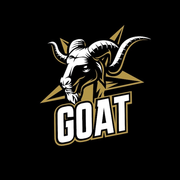 Free vector flat goat logo template