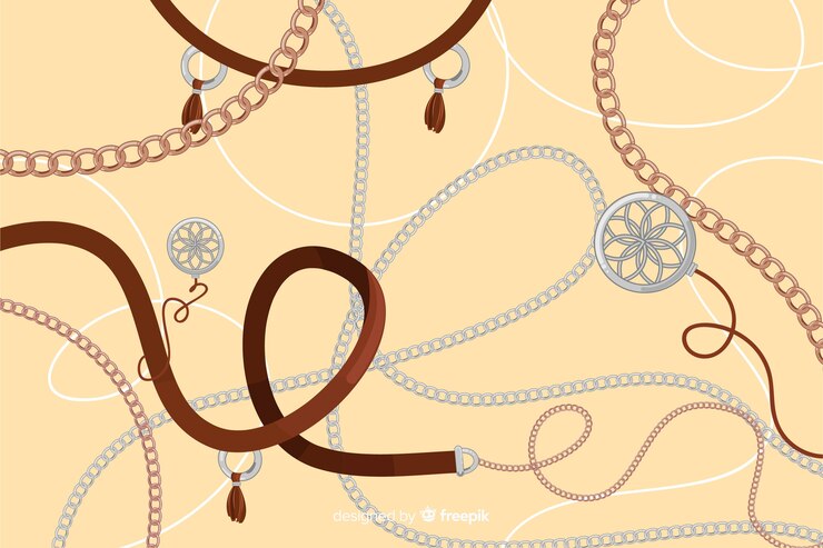 Free Vector flat golden chains background