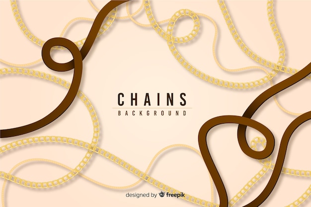 Free vector flat golden chains background