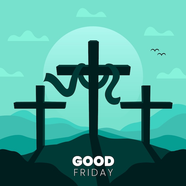 Free vector flat good friday illustration