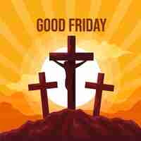 Free vector flat good friday illustration