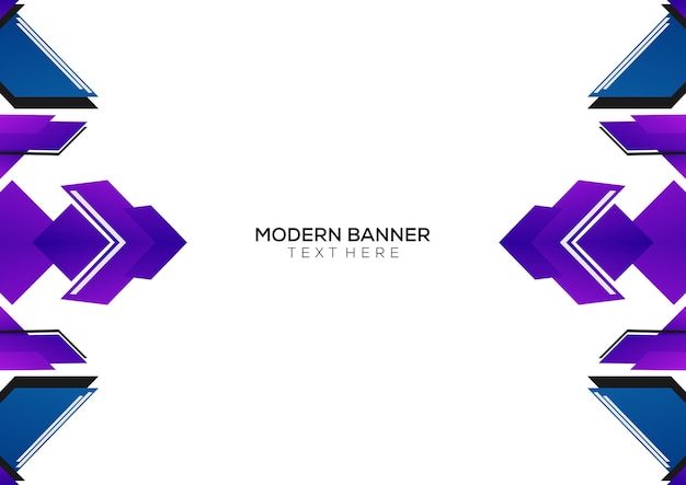 Flat gradient geometric background banner