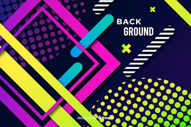 Free vector flat gradient geometric shapes background