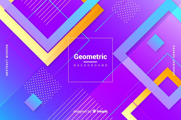 平らなグラデーションの幾何学的図形の背景