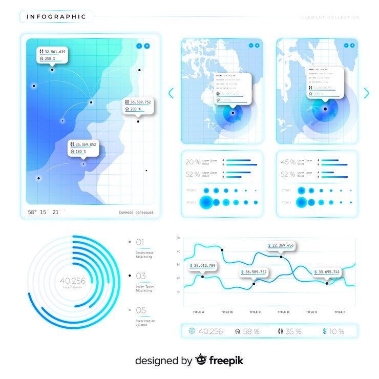 Free Vector flat gradient infographic template