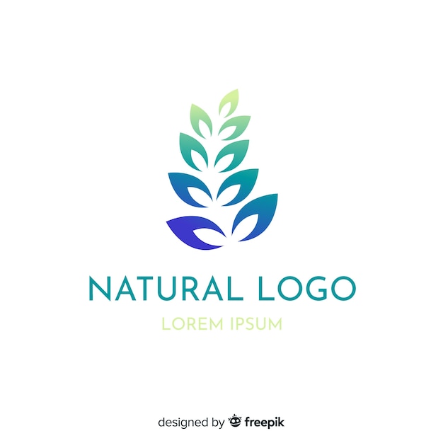 Flat gradient nature concept logotype