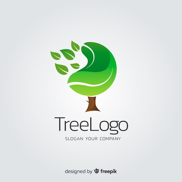 Free vector flat gradient nature concept logotype