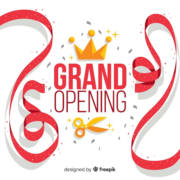 Free vector flat grand opening background