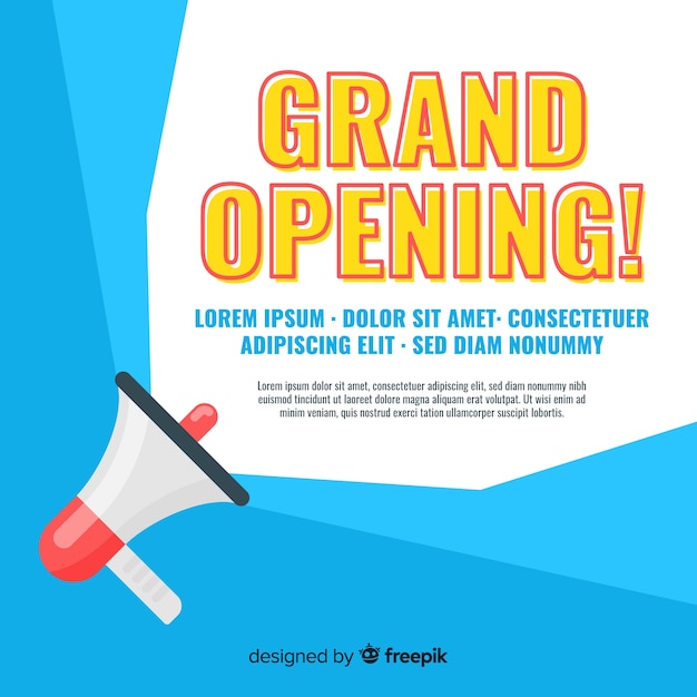 Free vector flat grand opening background