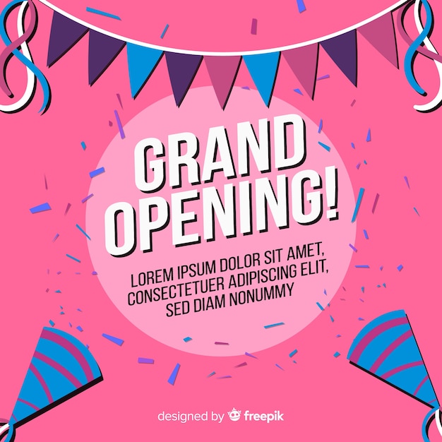 Free vector flat grand opening background