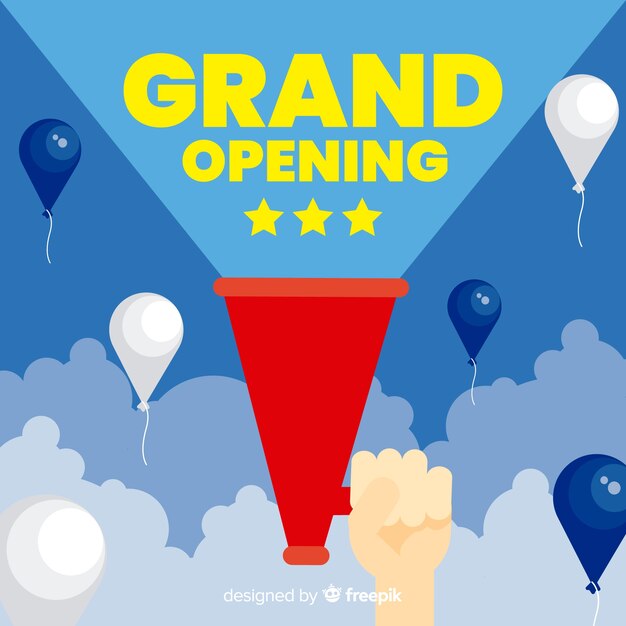 Flat grand opening concept