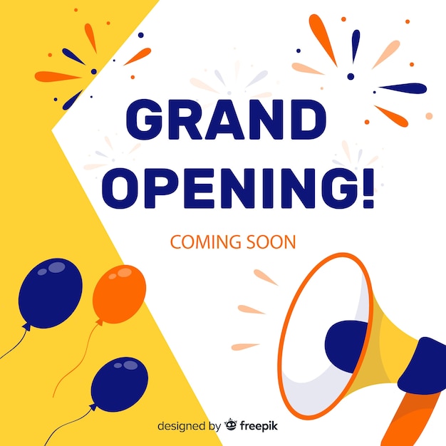 Flat grand opening concept