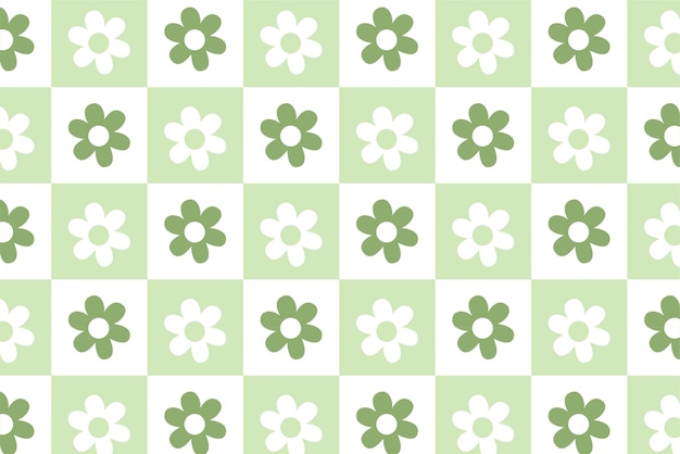 Free vector flat green checkered background