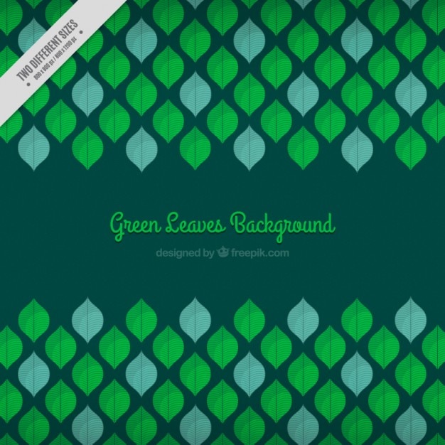 Free vector flat green leaves background