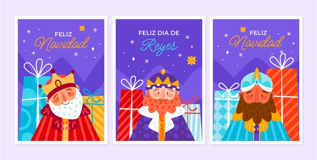 flat greeting cards collection for reyes magos