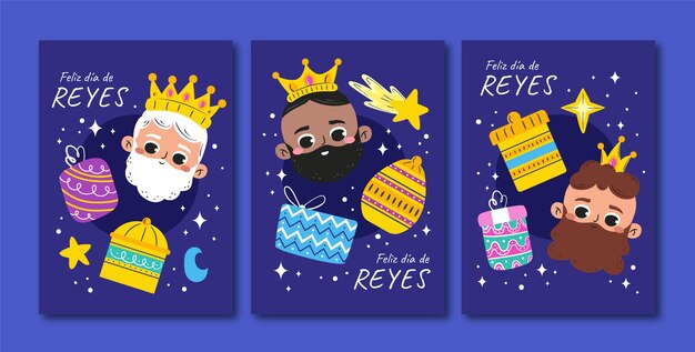 flat greeting cards collection for reyes magos