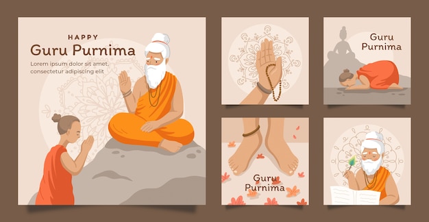 Flat Guru purnima 인스타그램 게시물 모음