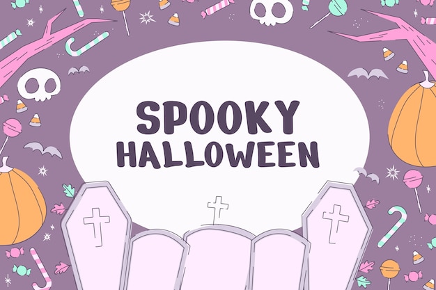 Free vector flat halloween background