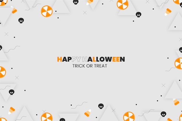 Flat halloween background