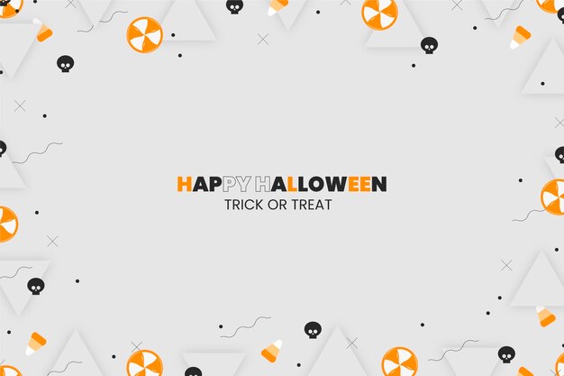 Flat halloween background